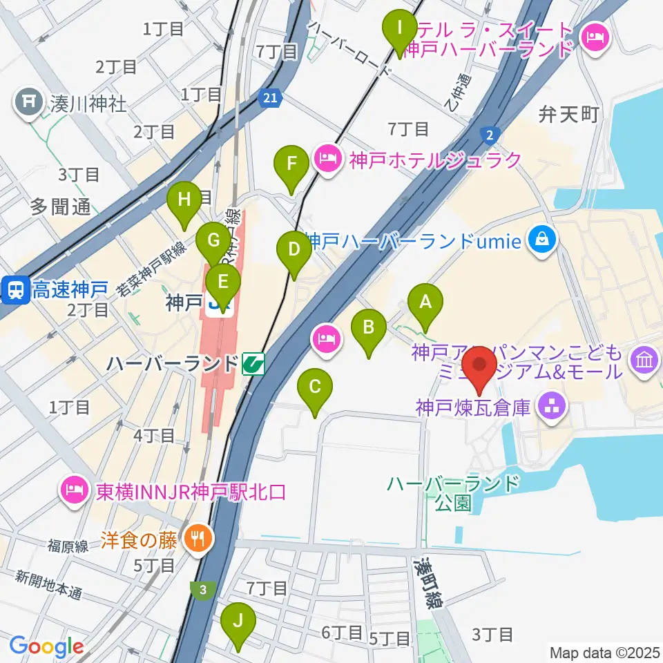 神戸モズライトカフェ周辺のコンビニエンスストア一覧地図