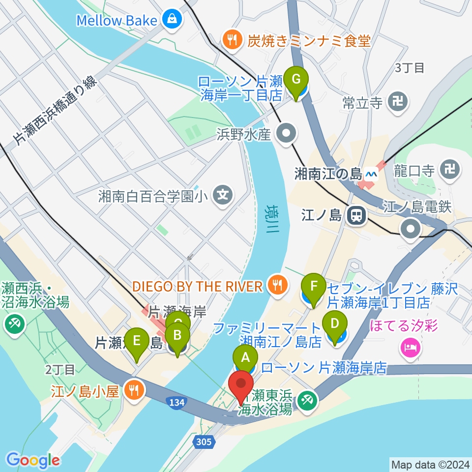 虎丸座周辺のコンビニエンスストア一覧地図