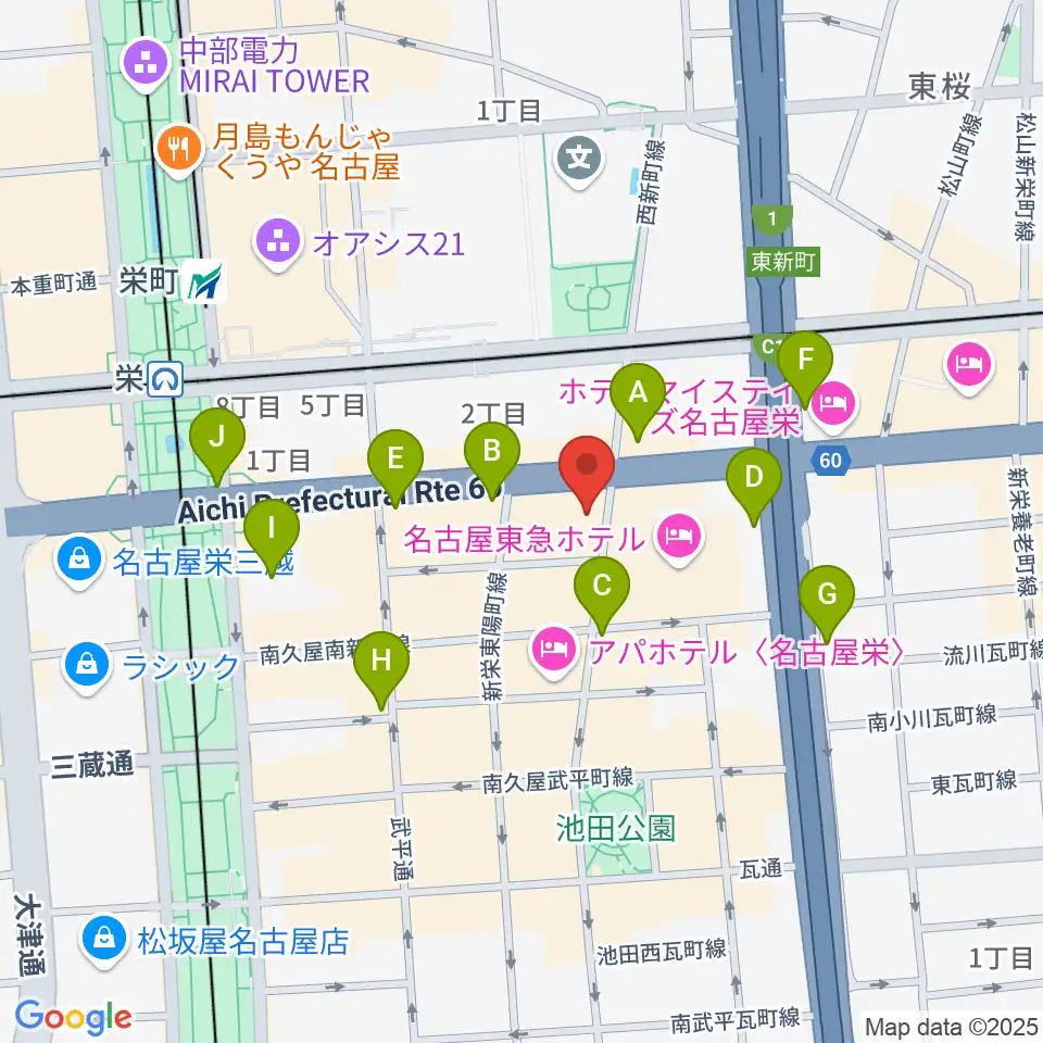 宗次ホール周辺のコンビニエンスストア一覧地図