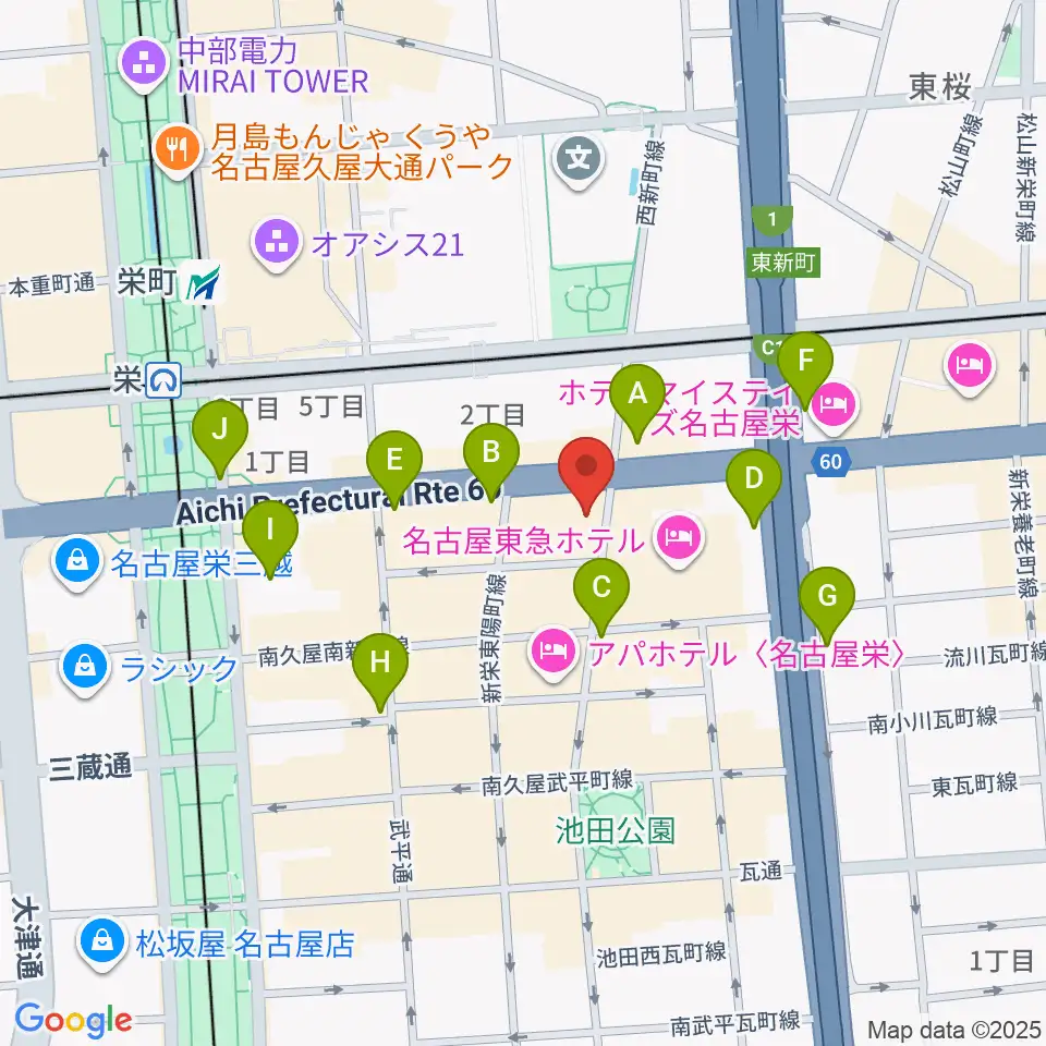 宗次ホール周辺のコンビニエンスストア一覧地図