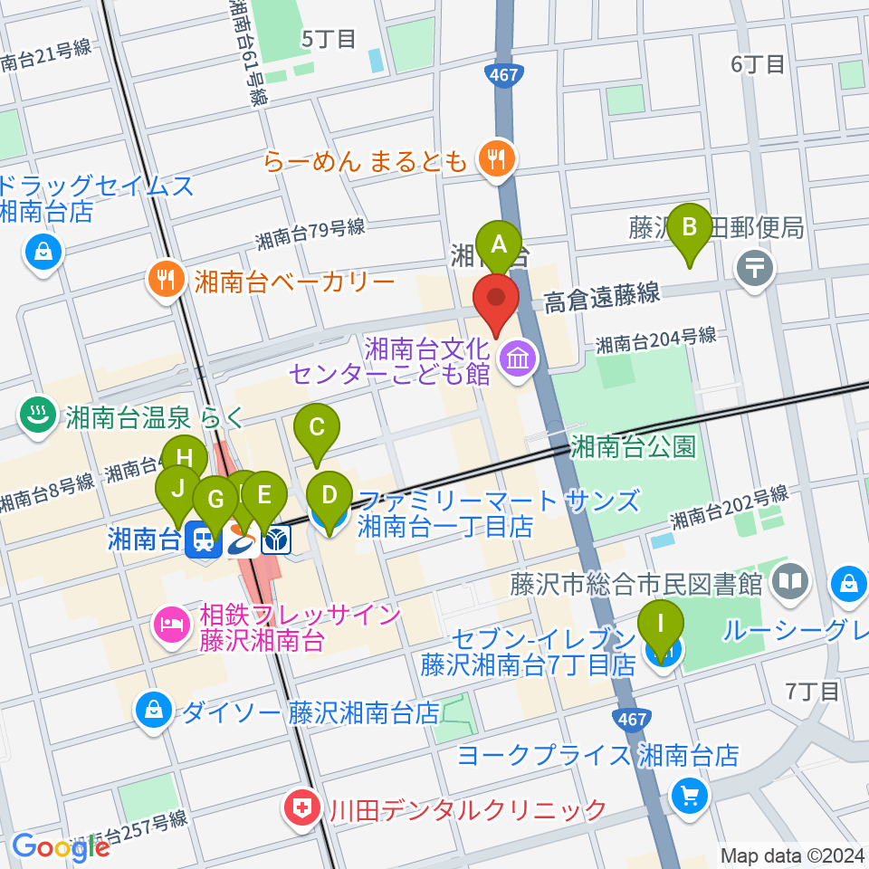 湘南台文化センター市民シアター周辺のコンビニエンスストア一覧地図