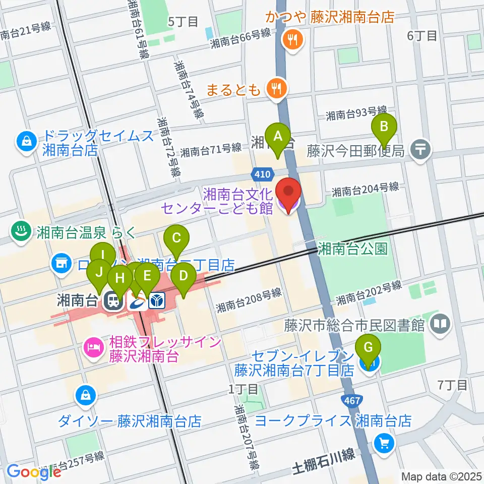 湘南台文化センターこども館周辺のコンビニエンスストア一覧地図