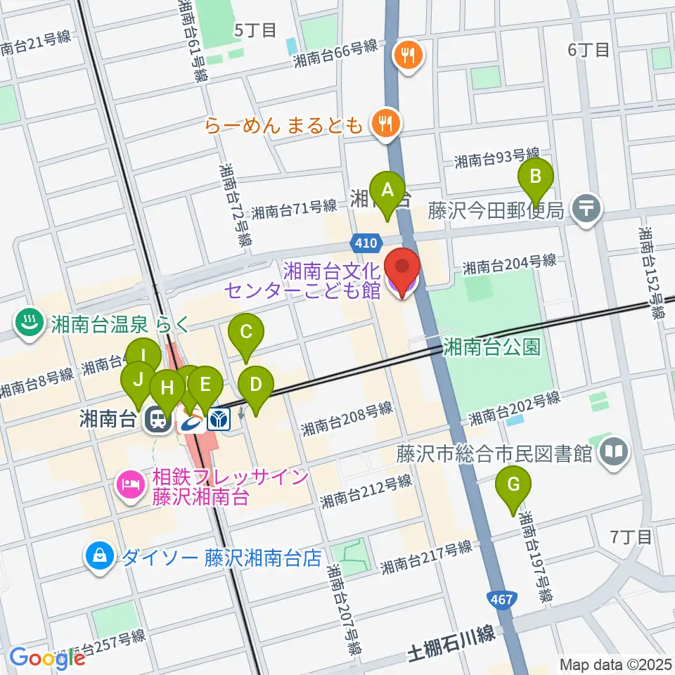湘南台文化センターこども館周辺のコンビニエンスストア一覧地図