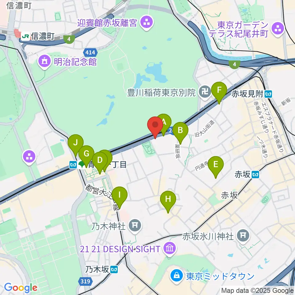草月会館 草月ホール周辺のコンビニエンスストア一覧地図