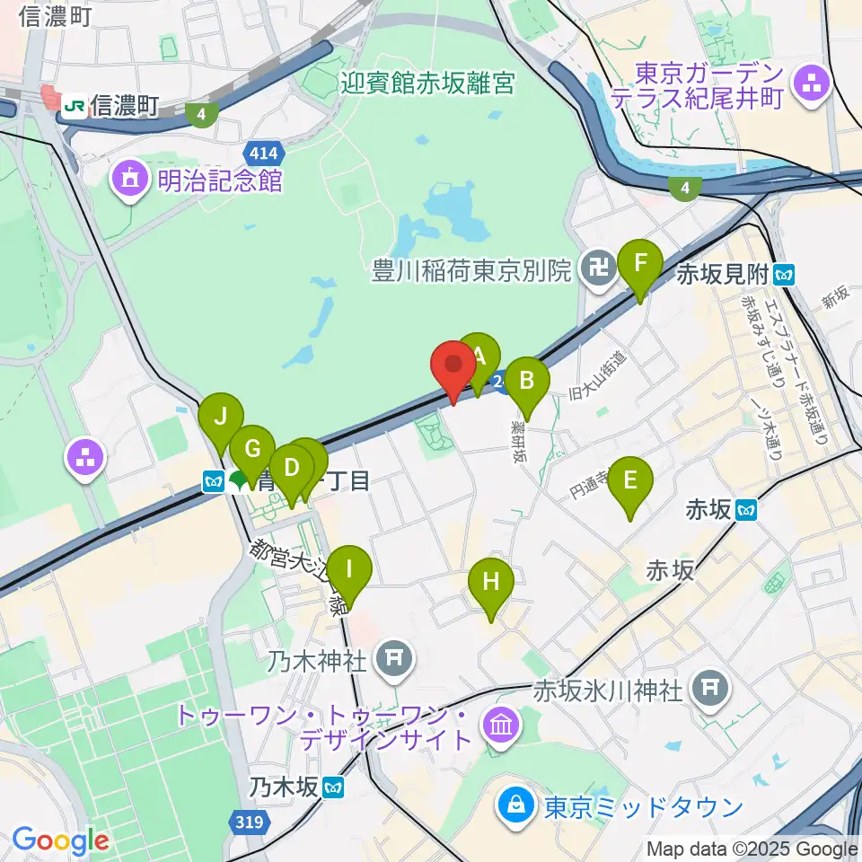 草月会館 草月ホール周辺のコンビニエンスストア一覧地図