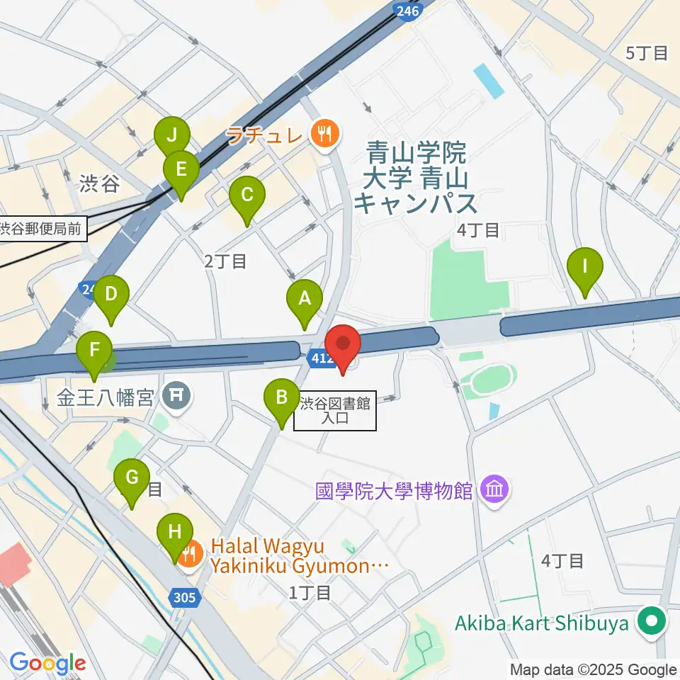 ベルサール渋谷ファースト周辺のコンビニエンスストア一覧地図