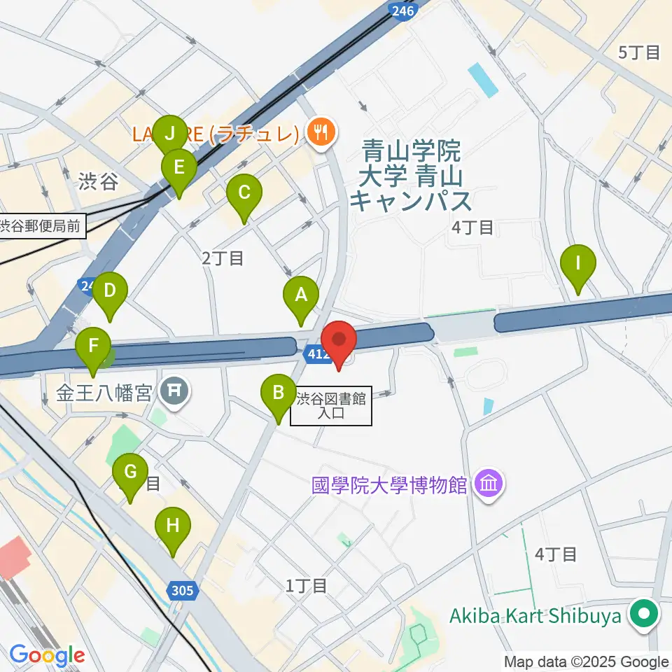 ベルサール渋谷ファースト周辺のコンビニエンスストア一覧地図