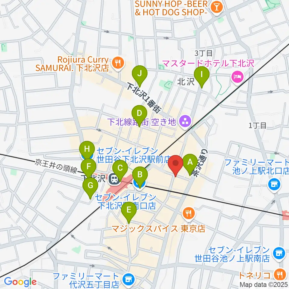 劇・小劇場周辺のコンビニエンスストア一覧地図