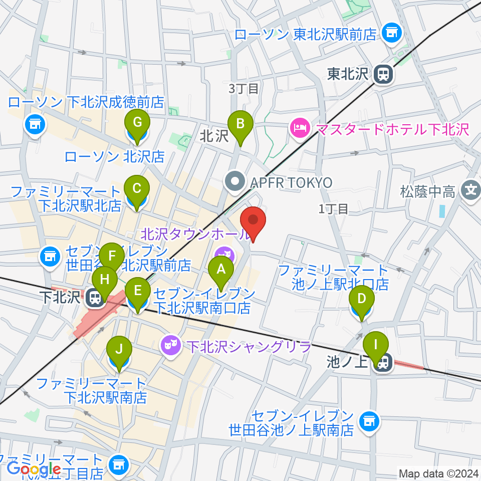 シアター711周辺のコンビニエンスストア一覧地図