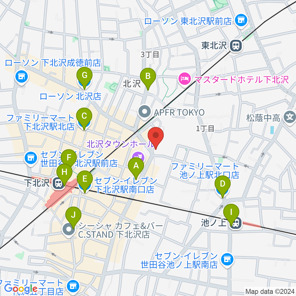 シアター711周辺のコンビニエンスストア一覧地図