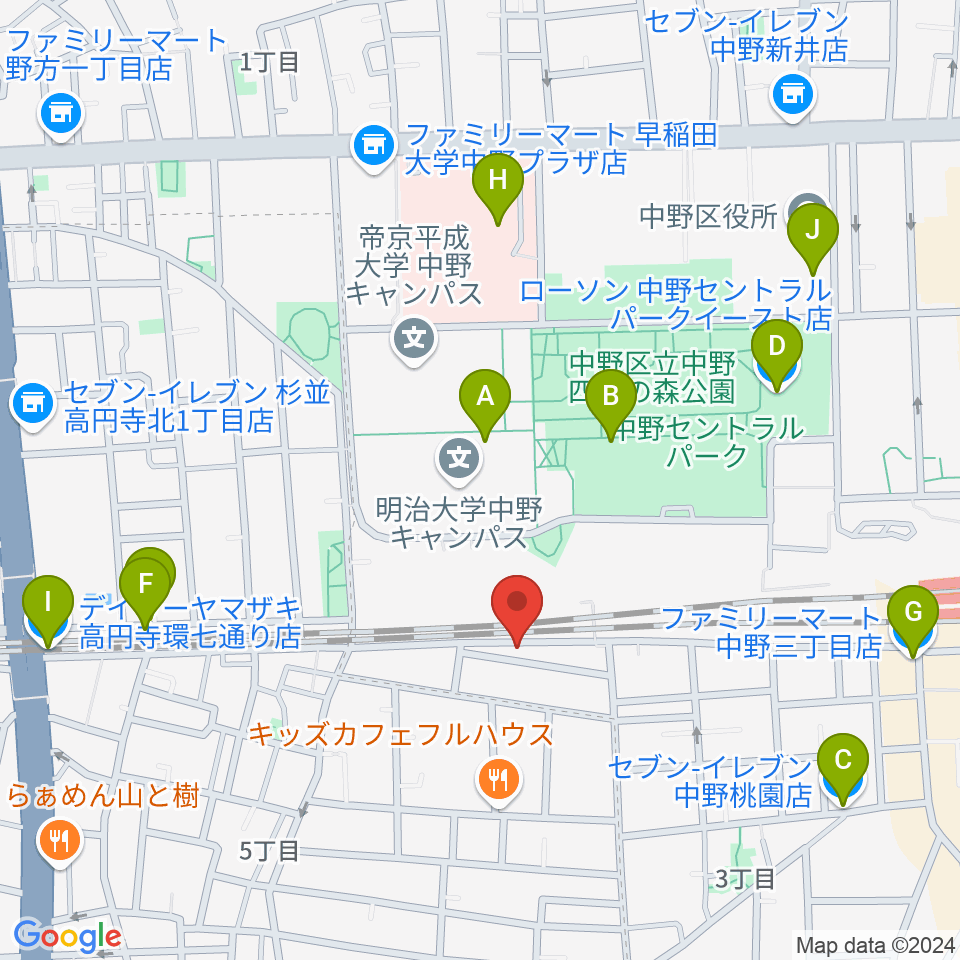 テルプシコール周辺のコンビニエンスストア一覧地図