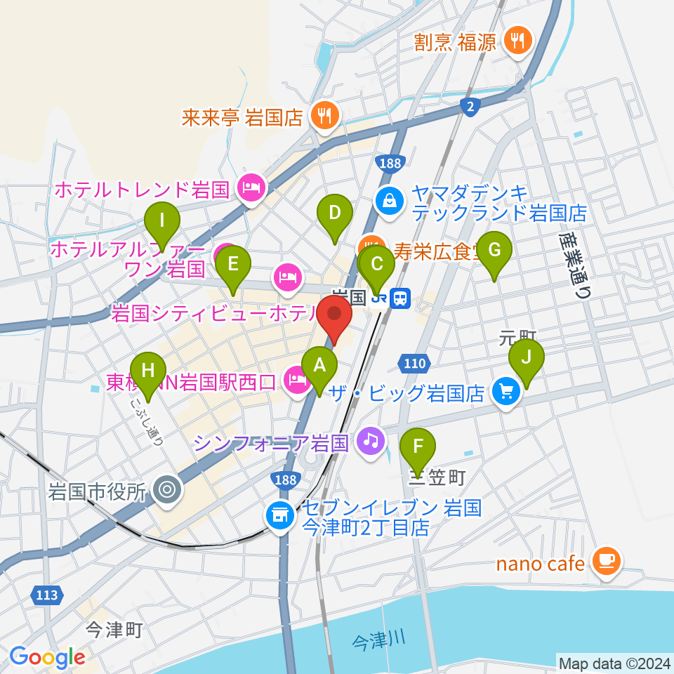 岩国ロックカントリー周辺のコンビニエンスストア一覧地図