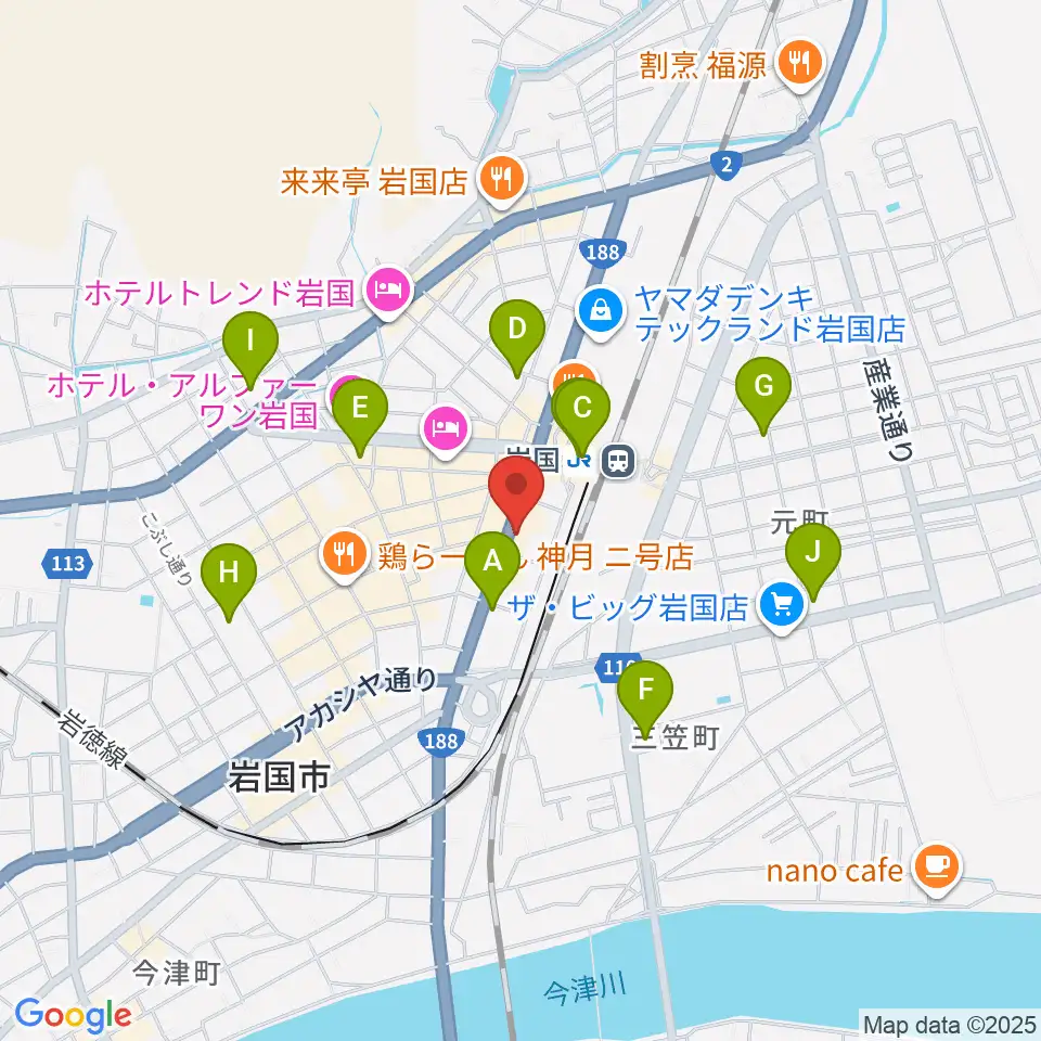 岩国ロックカントリー周辺のコンビニエンスストア一覧地図