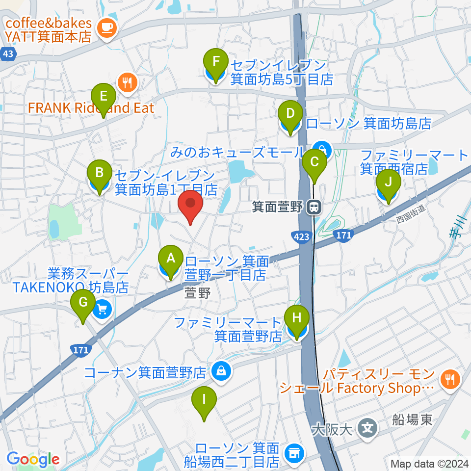 らいとぴあ21周辺のコンビニエンスストア一覧地図