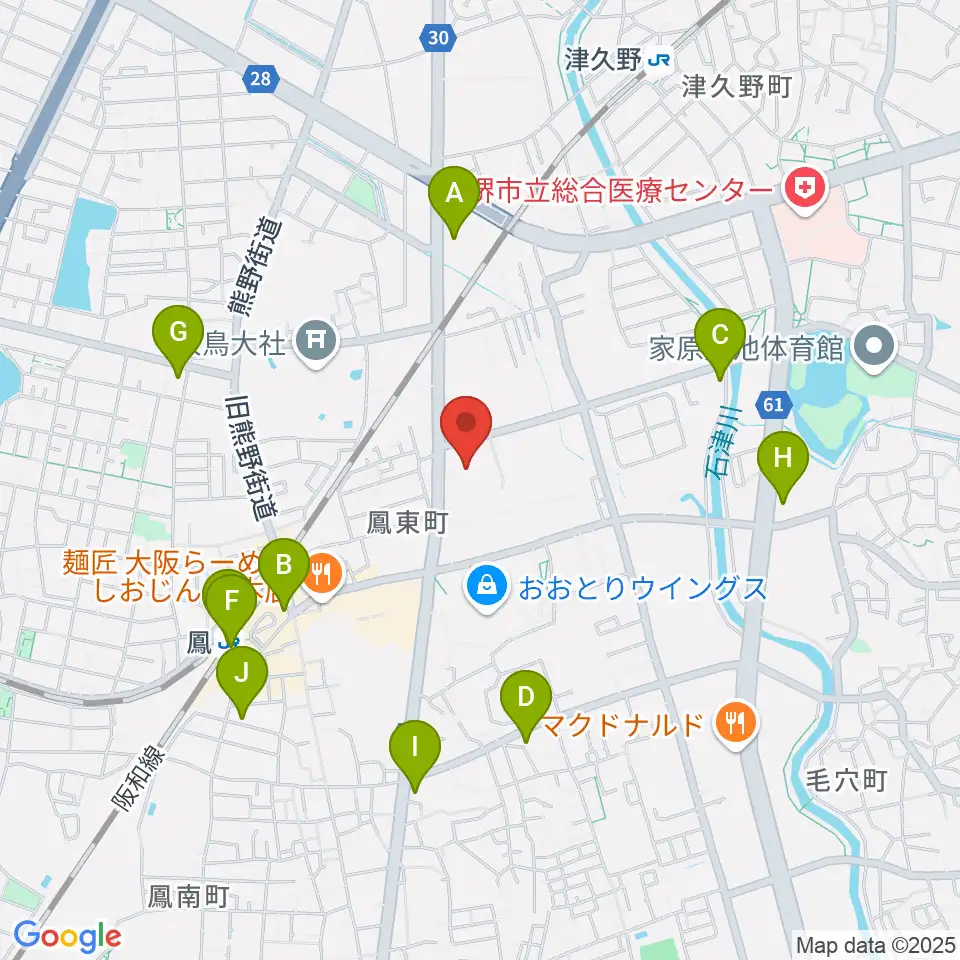 堺市西文化会館ウェスティ周辺のコンビニエンスストア一覧地図
