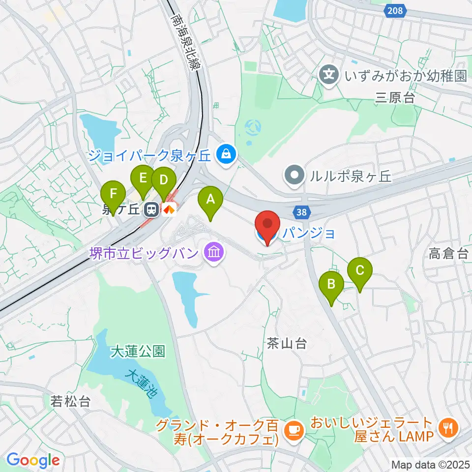 パンジョホール周辺のコンビニエンスストア一覧地図