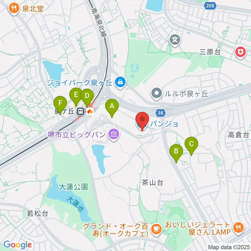 パンジョホール周辺のコンビニエンスストア一覧地図