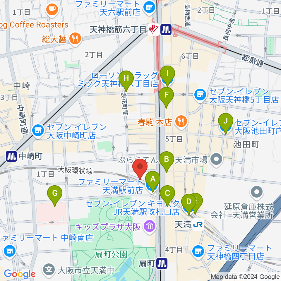 じゃず家周辺のコンビニエンスストア一覧地図