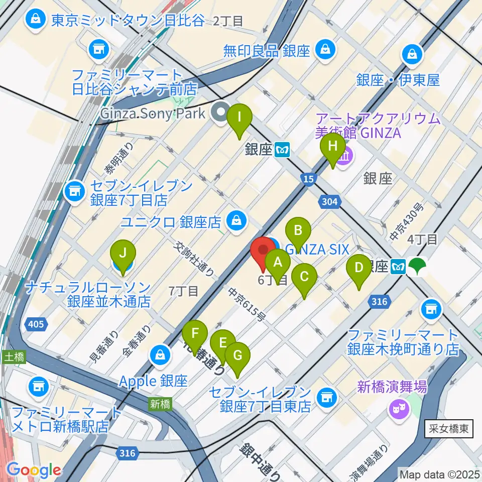 観世能楽堂周辺のコンビニエンスストア一覧地図