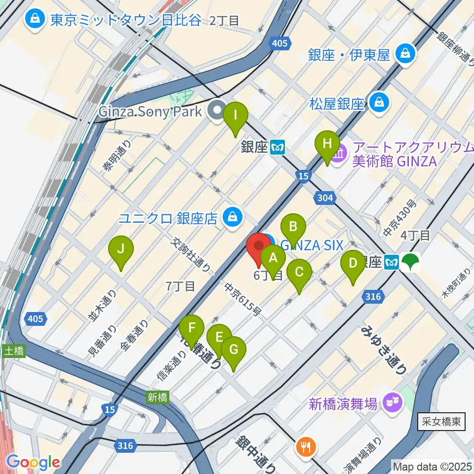 観世能楽堂周辺のコンビニエンスストア一覧地図
