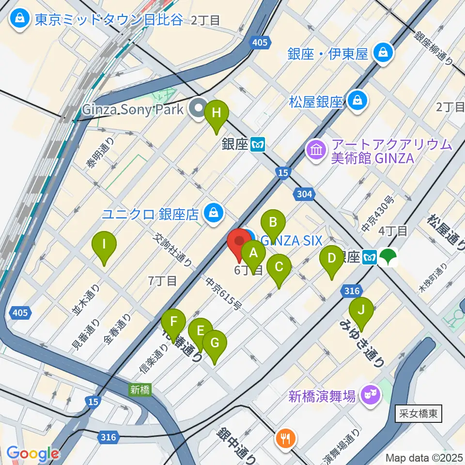 観世能楽堂周辺のコンビニエンスストア一覧地図