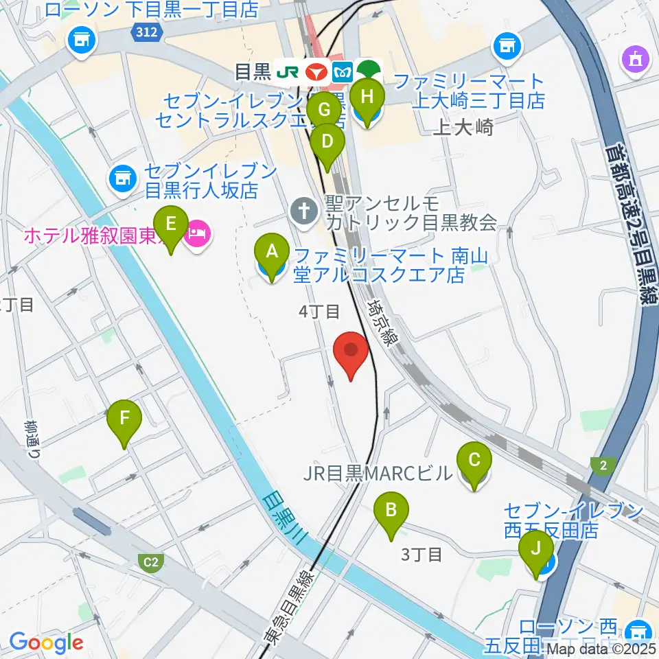 喜多能楽堂周辺のコンビニエンスストア一覧地図