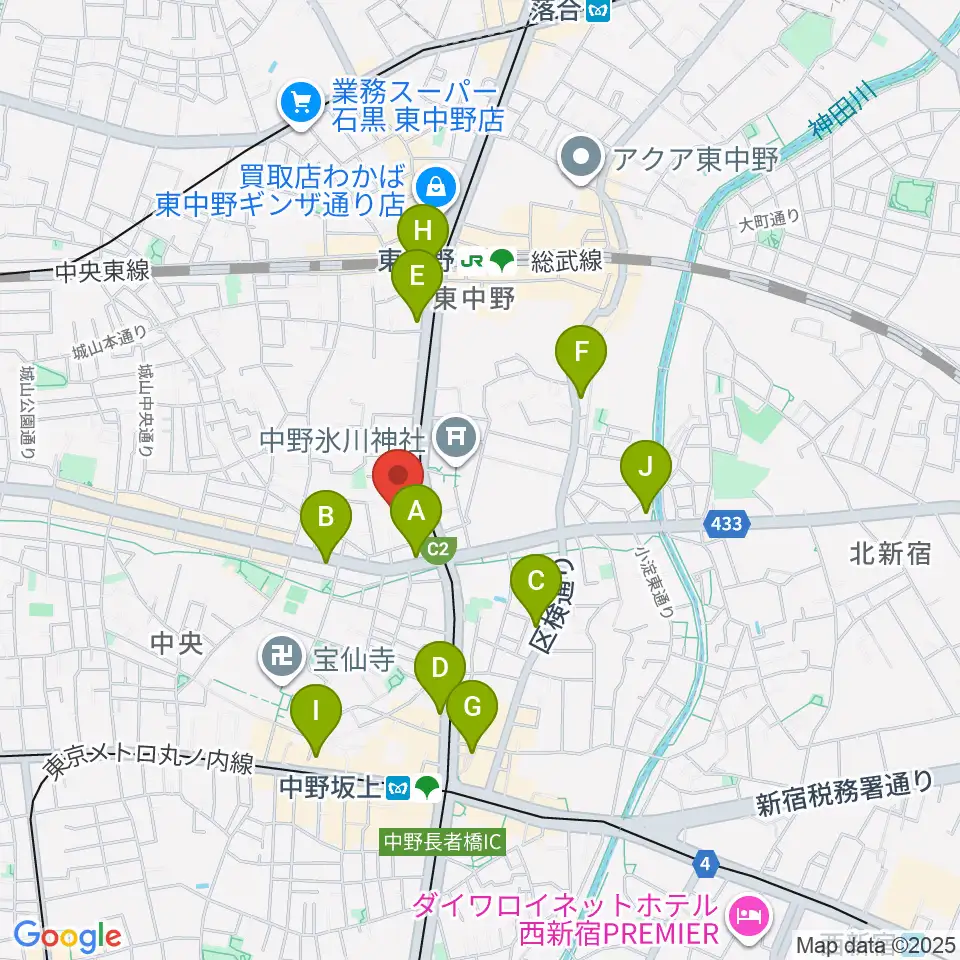 梅若能楽学院会館周辺のコンビニエンスストア一覧地図