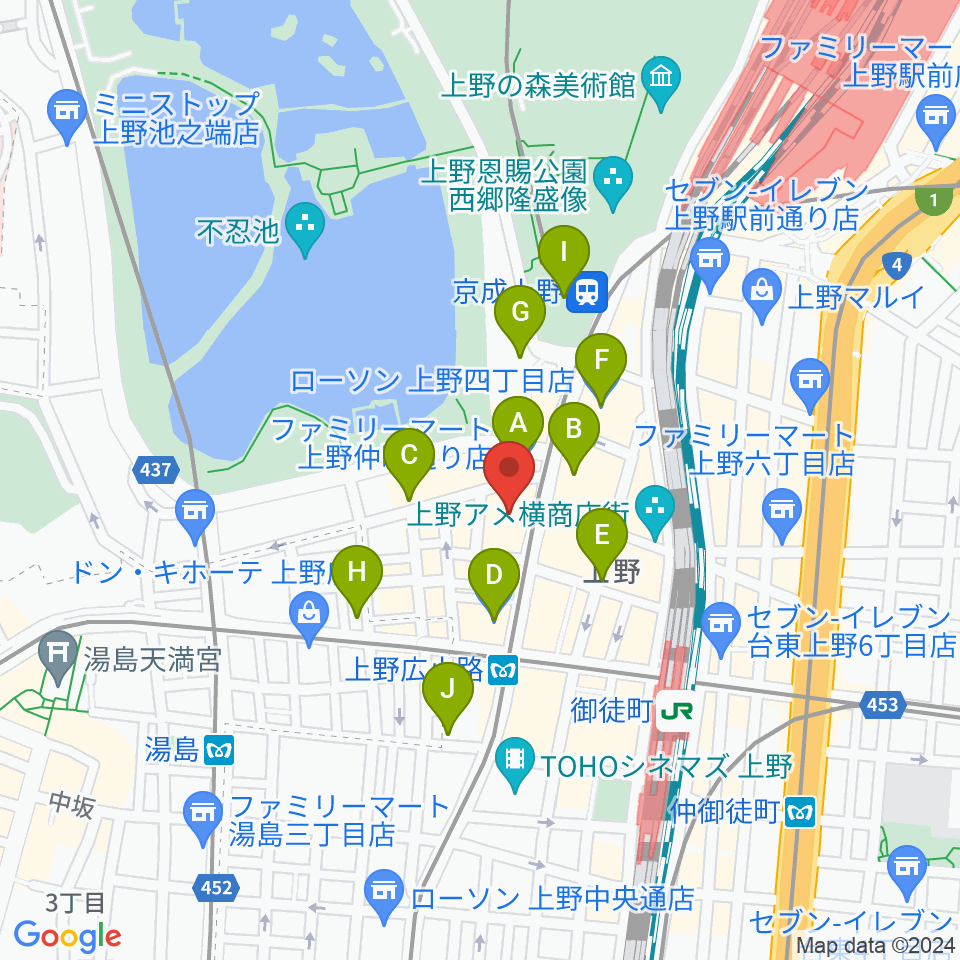 鈴本演芸場周辺のコンビニエンスストア一覧地図