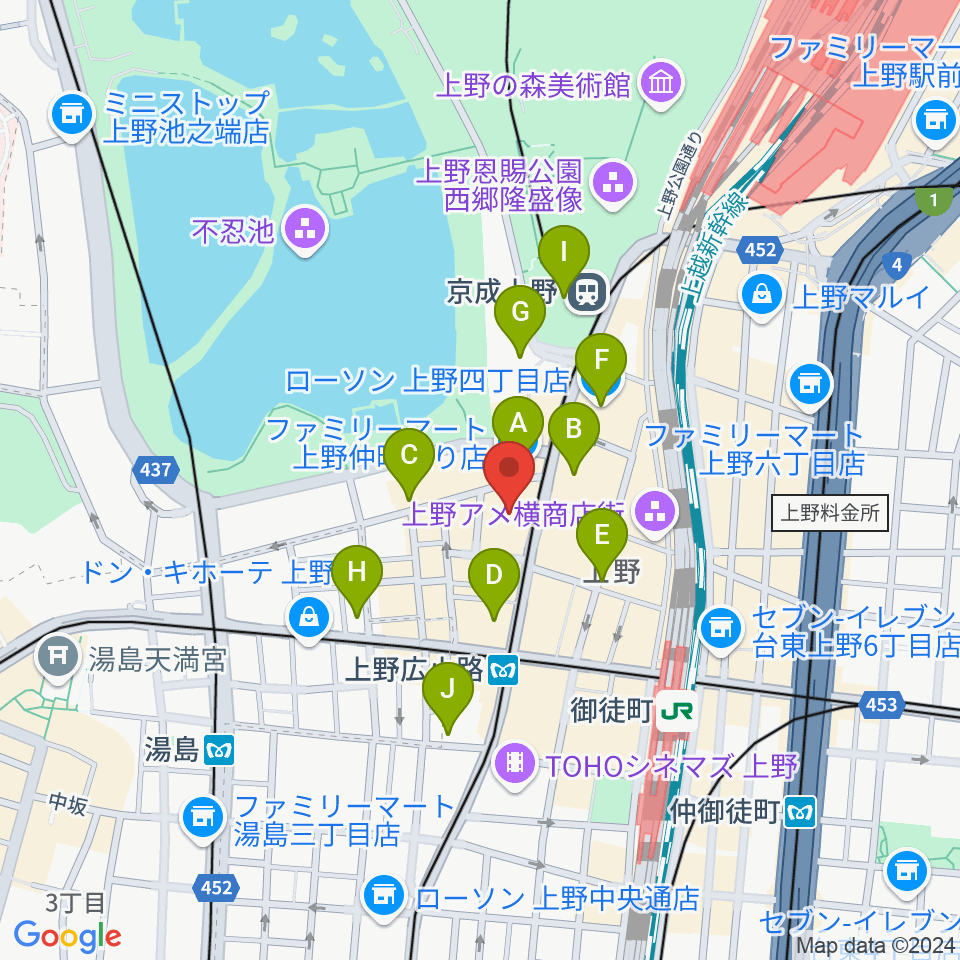 鈴本演芸場周辺のコンビニエンスストア一覧地図