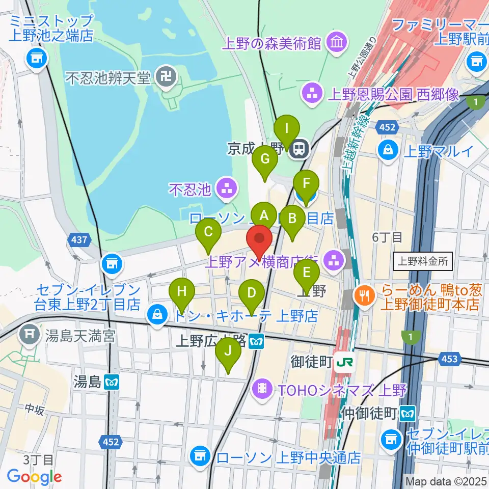 鈴本演芸場周辺のコンビニエンスストア一覧地図