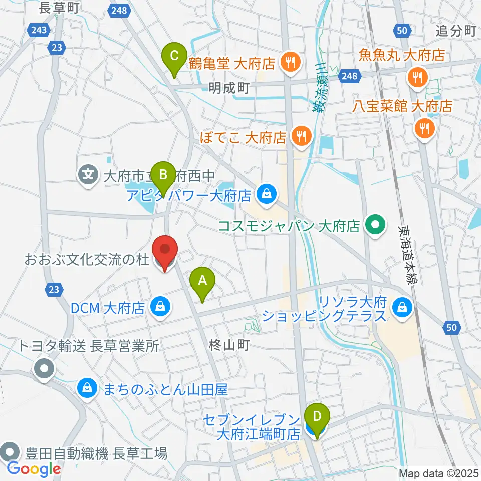 おおぶ文化交流の杜 allobu周辺のコンビニエンスストア一覧地図