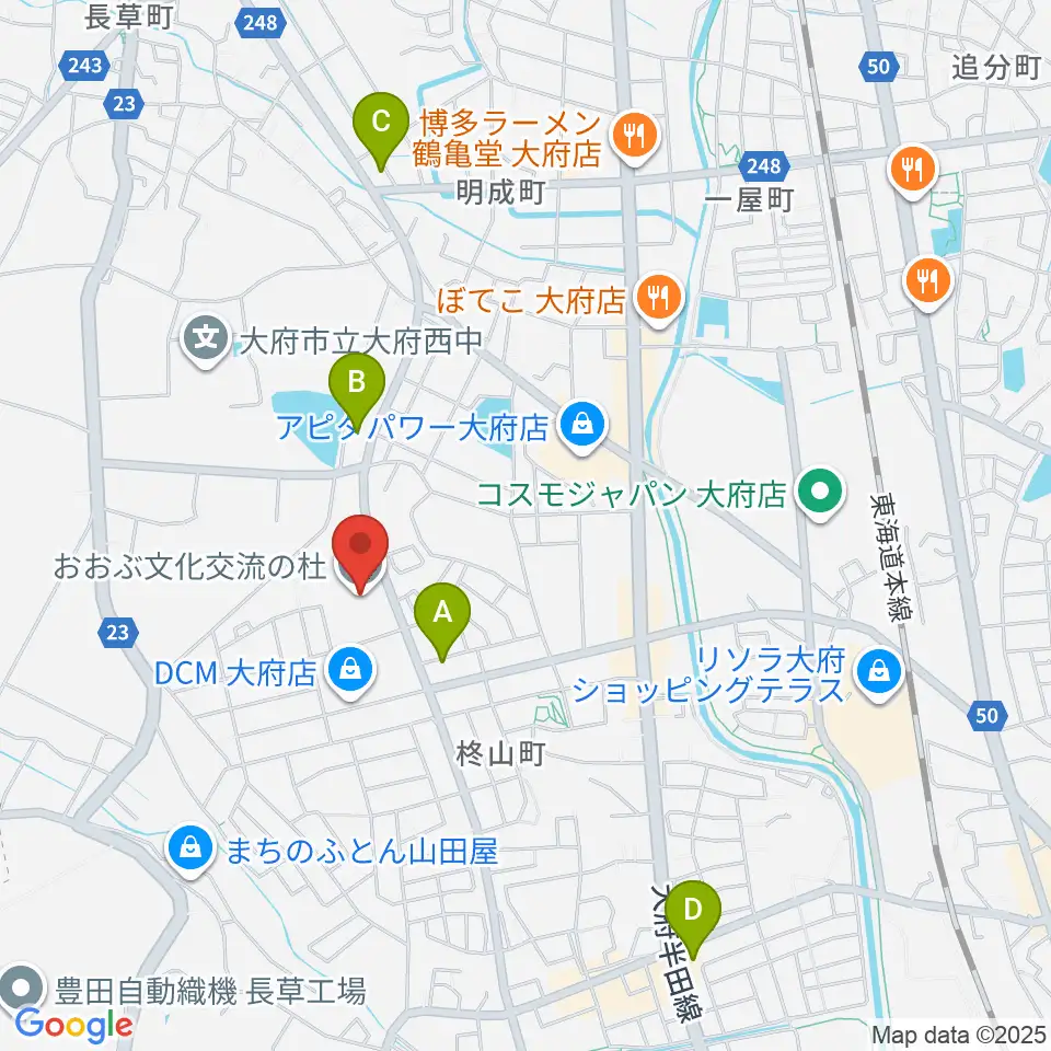 おおぶ文化交流の杜 allobu周辺のコンビニエンスストア一覧地図