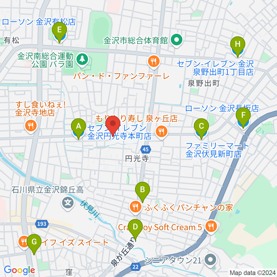 ミュージックベースエクストリーム周辺のコンビニエンスストア一覧地図