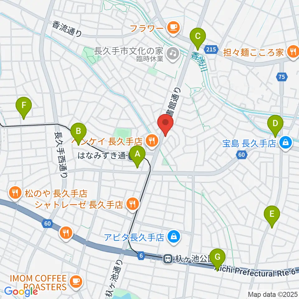 シンフォニア楽器 長久手店周辺のコンビニエンスストア一覧地図