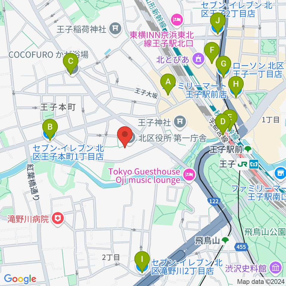 東京DTM作曲音楽学校周辺のコンビニエンスストア一覧地図