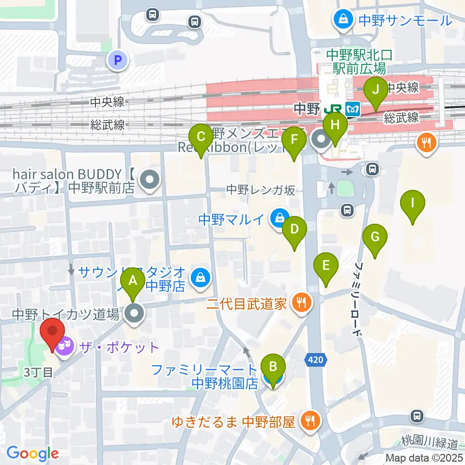 劇場MOMO周辺のコンビニエンスストア一覧地図
