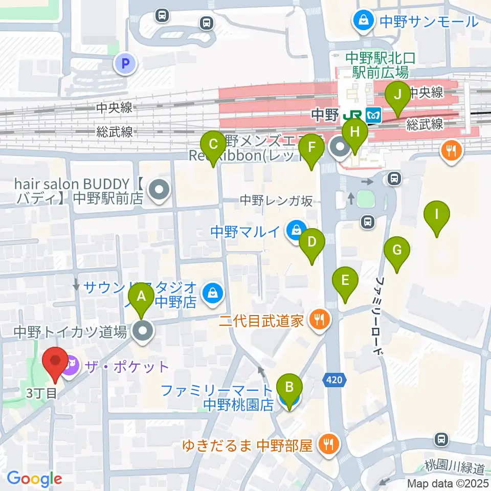 劇場HOPE周辺のコンビニエンスストア一覧地図