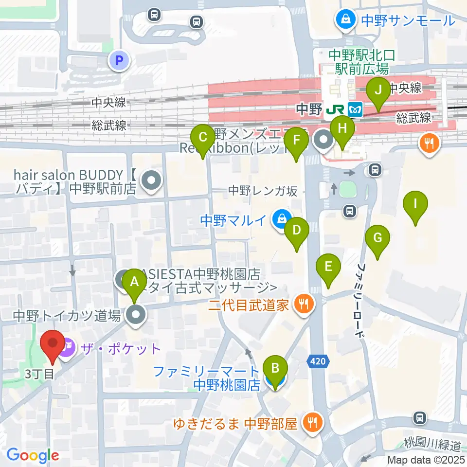 劇場HOPE周辺のコンビニエンスストア一覧地図