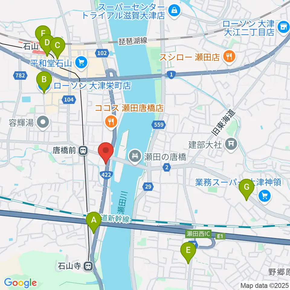 大石ピアノ調律サービス周辺のコンビニエンスストア一覧地図