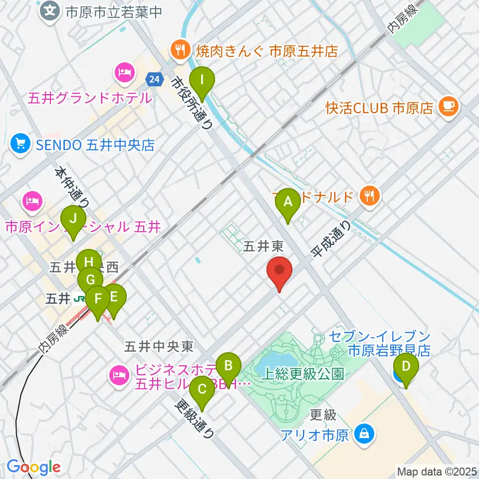 シツデン楽器周辺のコンビニエンスストア一覧地図