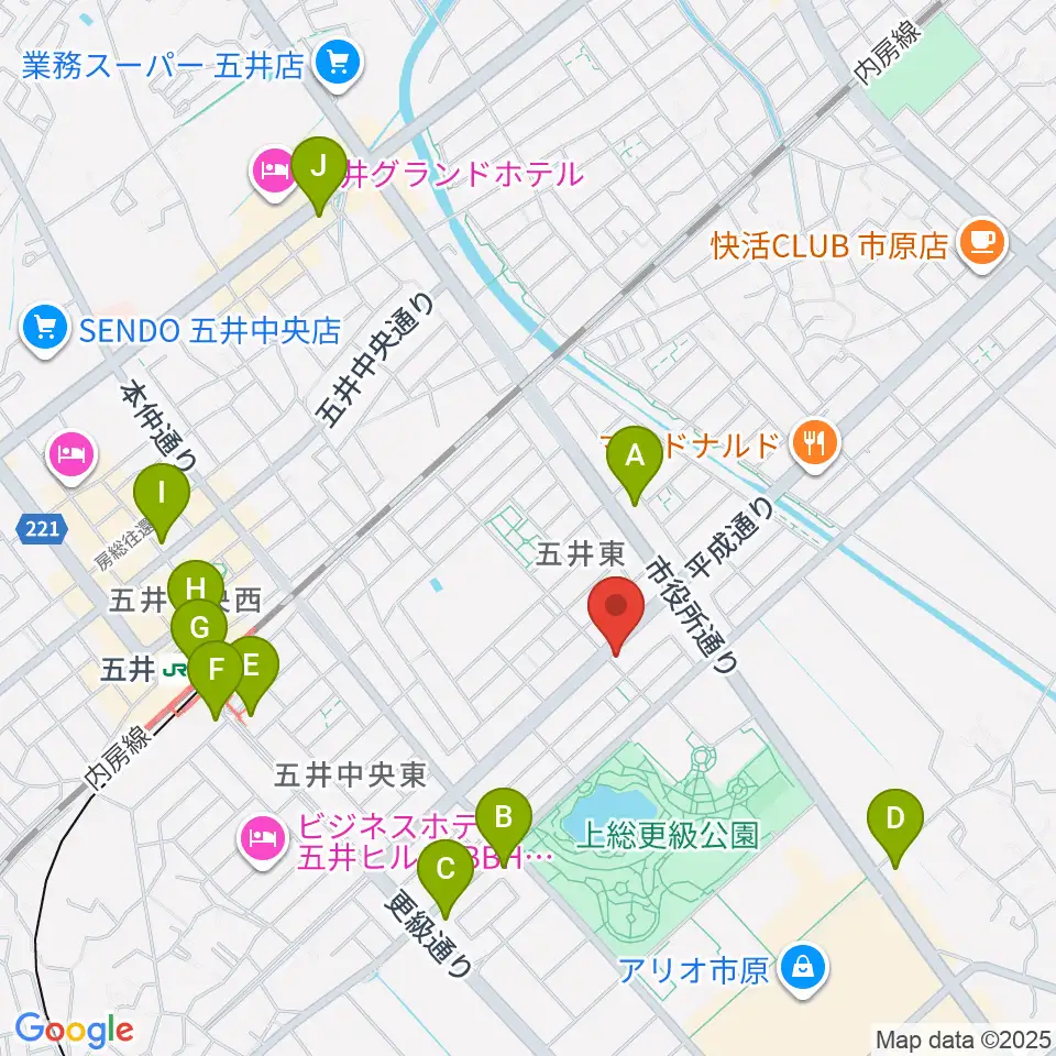 シツデン楽器周辺のコンビニエンスストア一覧地図