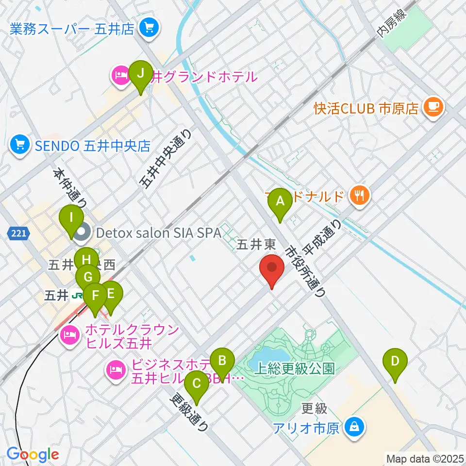 シツデン楽器周辺のコンビニエンスストア一覧地図