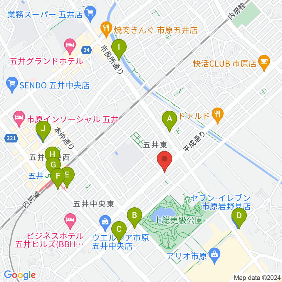 シツデン音楽教室周辺のコンビニエンスストア一覧地図