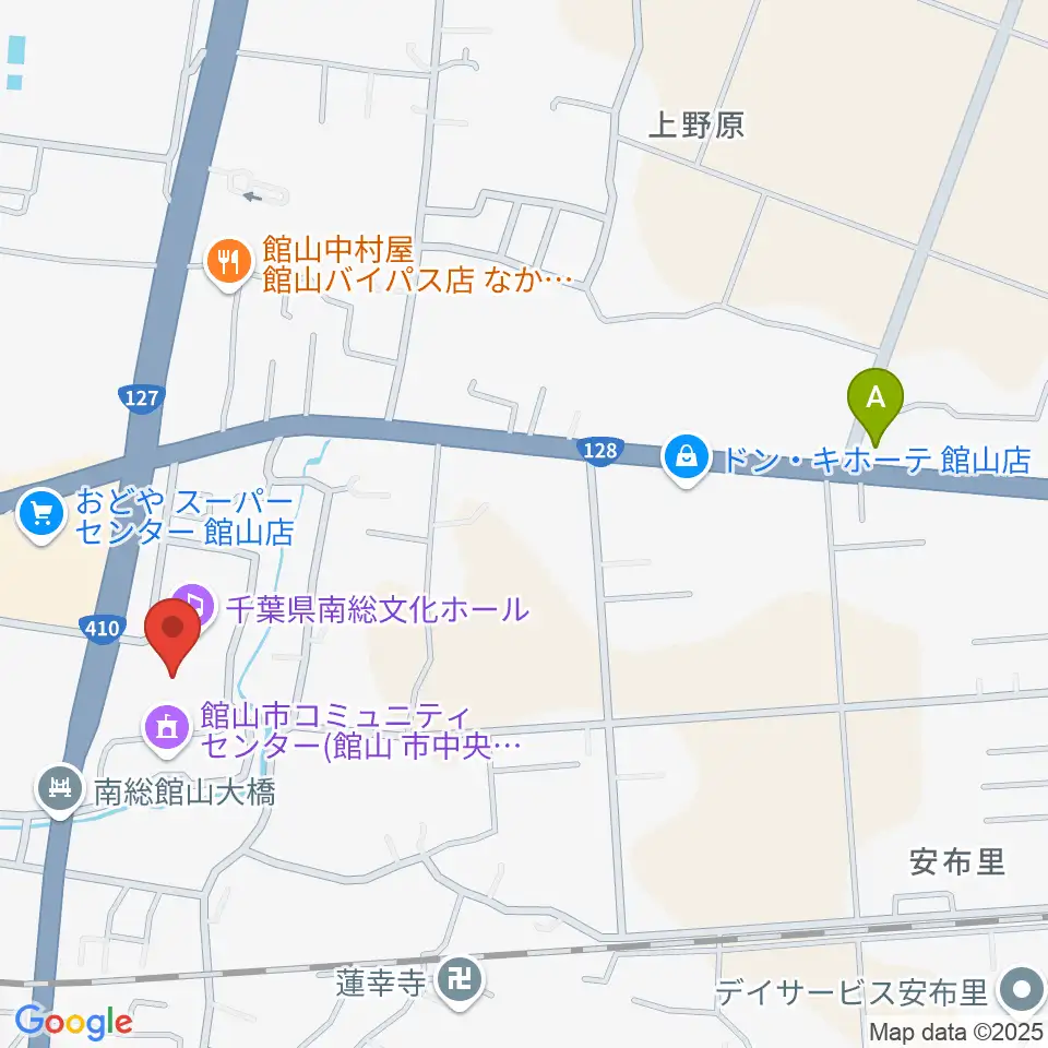 千葉県南総文化ホール周辺のコンビニエンスストア一覧地図