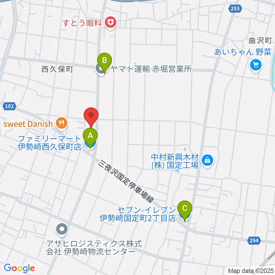 ワイズスタジオ周辺のコンビニエンスストア一覧地図