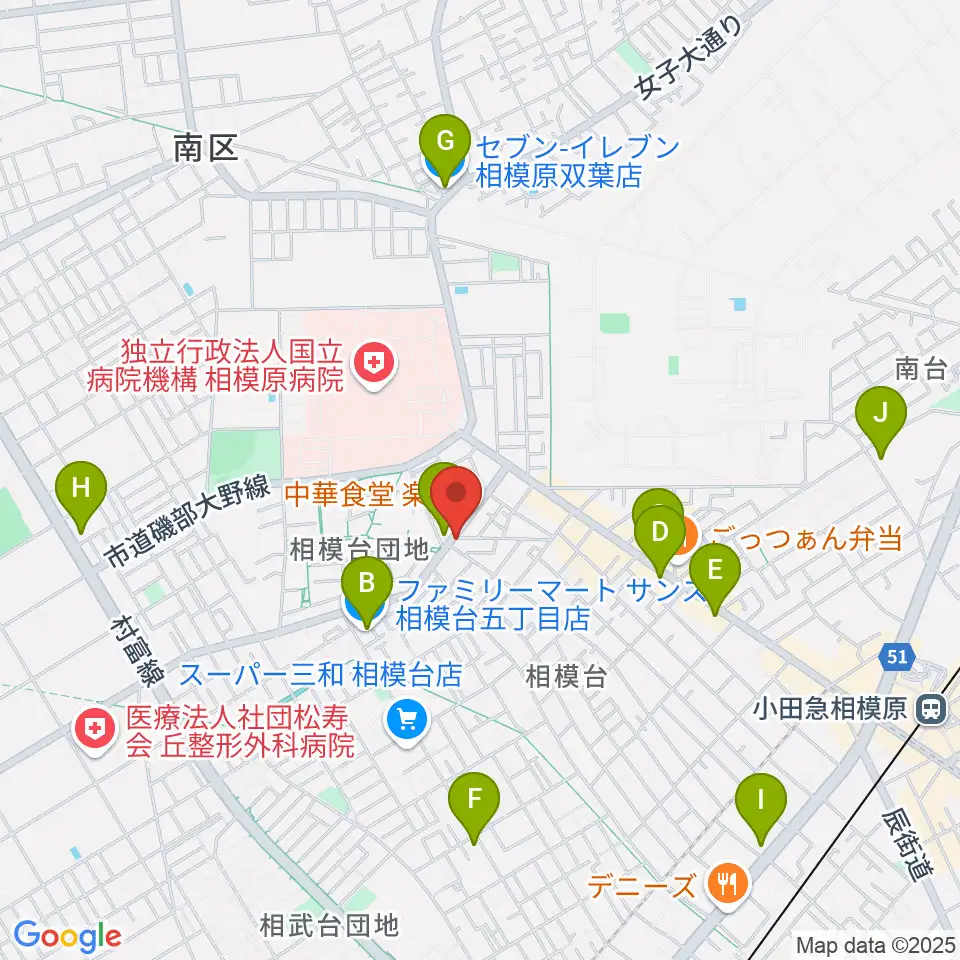 相模原T☆ROCKS周辺のコンビニエンスストア一覧地図