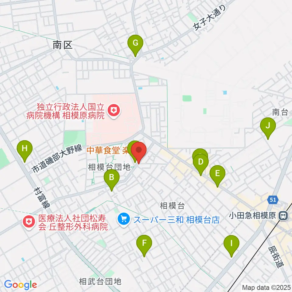 相模原T☆ROCKS周辺のコンビニエンスストア一覧地図