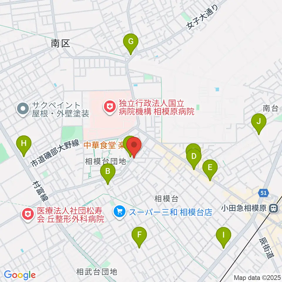 相模原T☆ROCKS周辺のコンビニエンスストア一覧地図