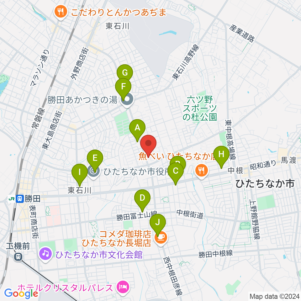 ブリックスホール周辺のコンビニエンスストア一覧地図