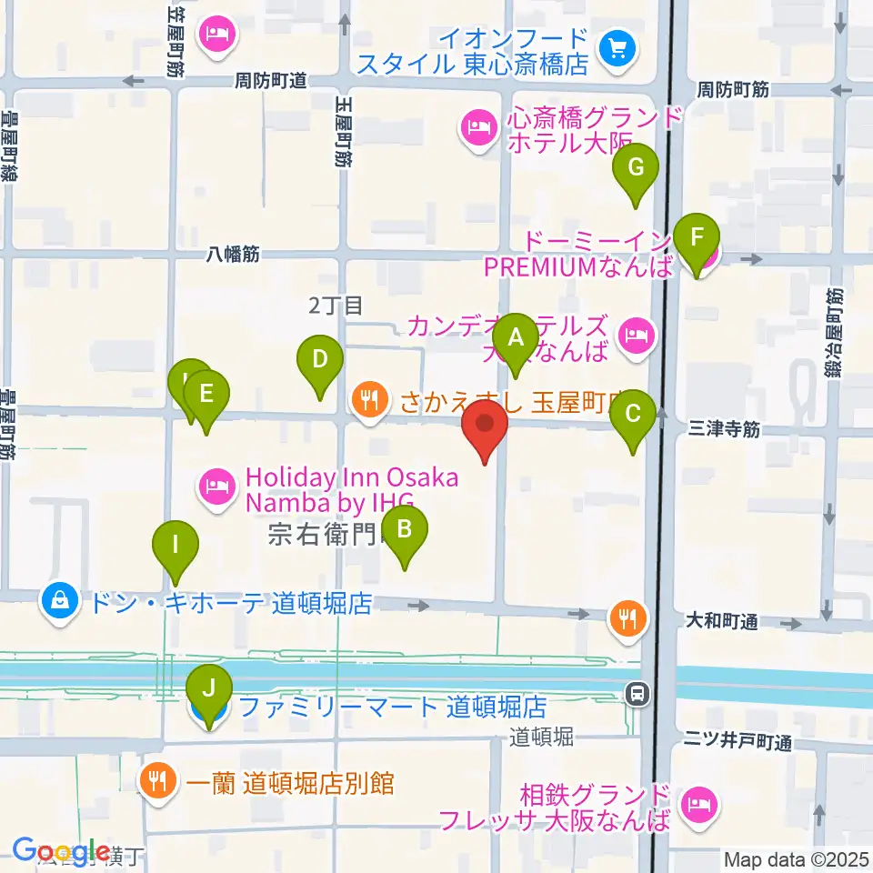 ロフトプラスワン・ウエスト周辺のコンビニエンスストア一覧地図